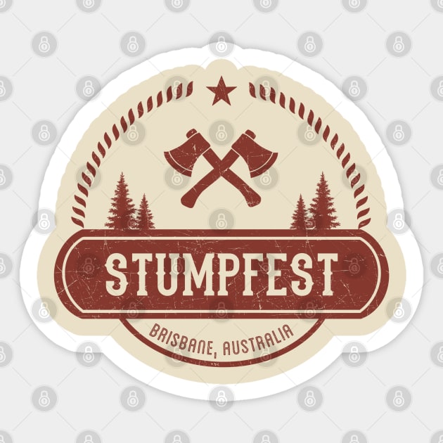 Stumpfest - Brisbane Australia Sticker by Black Red Store